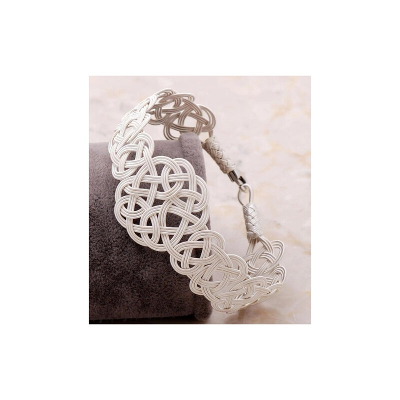 Special Hand-Wrapped Love Knot Silver Bracelet from Türkiye-Mardin Region