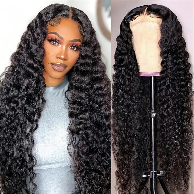 13x4 Deep Wave Lace Front Wigs Brazilian Deep Curly Lace Front Wigs 13x6 HD Wet Wavy Human Hair Glueless Wigs For Women