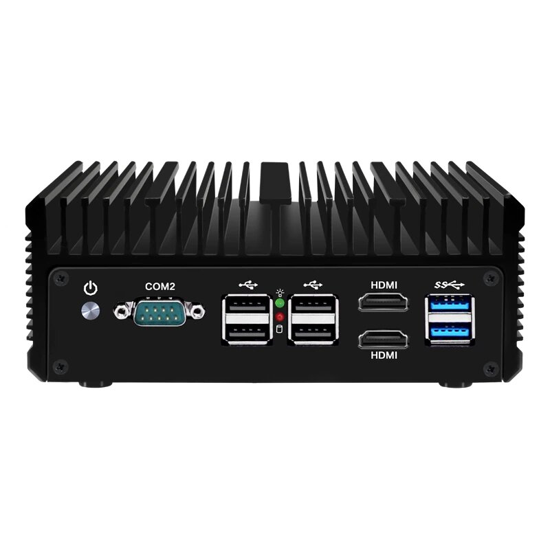Powerful Efficient cooling Firewall Mini PC 12th Gen Intel N100 2.5G Soft Router 4x i226-V LAN 2*COM Industrial Fanless Computer
