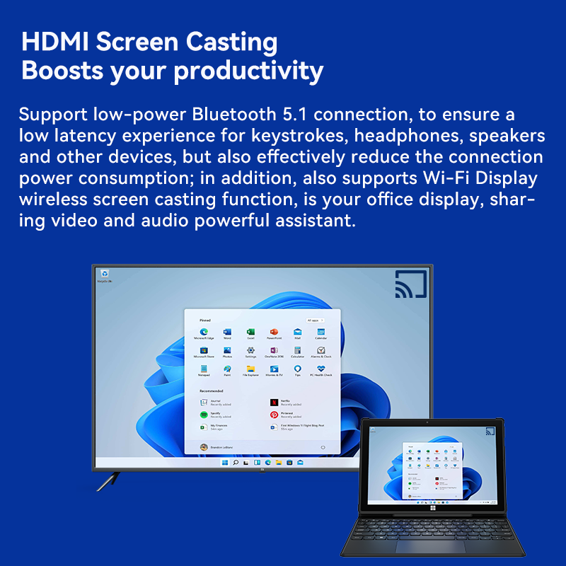 Adreamer Winstablet10 10.1 Inch Windows 11 Tablet Pc Intel N4020c 2 In 1 Kantoor Notebook 8Gb Ram 128G Ssd Tablet Met Toetsenbord