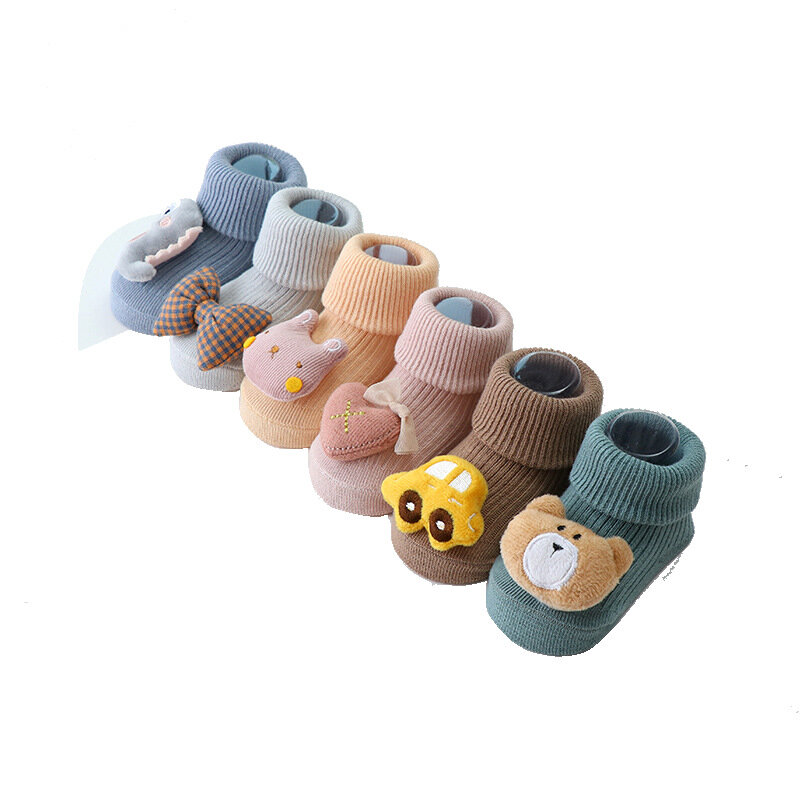 0-1 Year Infant Baby Socks Newborn Baby Boy Girl Socks Kids Pure Cotton Animal Design Fadeless Soft Children's Socks 0-12 Month