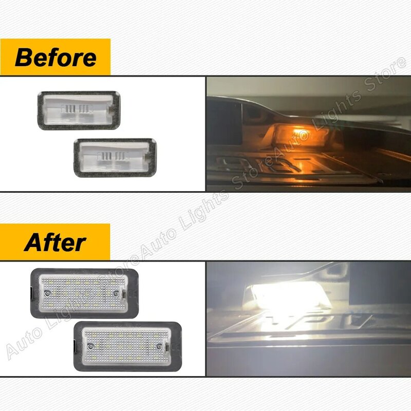 Luz LED de matrícula de 2 piezas para Fiat 500 Abarth 500 500C 695 595 6000K, luces blancas de xenón de alto brillo sin Error