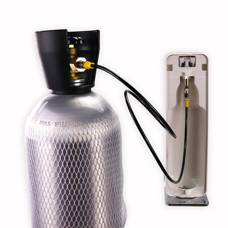 Soda Maker per adattatore serbatoio Co2 esterno e Kit tubo flessibile adatto a Sodastream e W21.8-14 o CGA320 con sgancio rapido