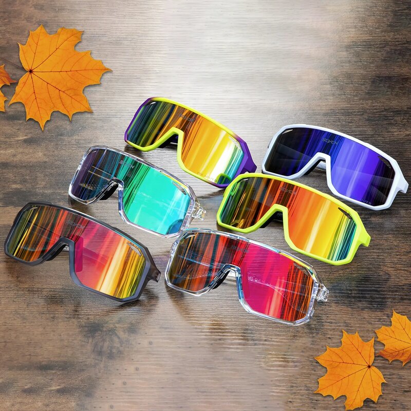 SCVCN-gafas de sol para ciclismo para hombre y mujer, lentes para deportes al aire libre, para correr, Mtb, 1 lente