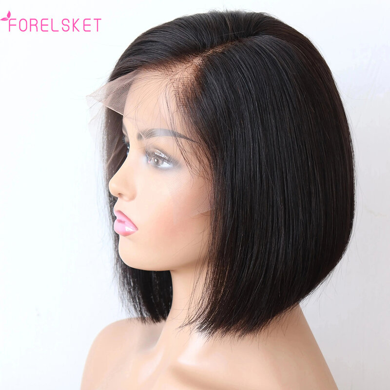 16inchT Part Side Part Bob Wigs Lace Frontal Cuticle Aligned Pre Plucked Brazilian Human Hair for Black Women Hot Sale Short BOB