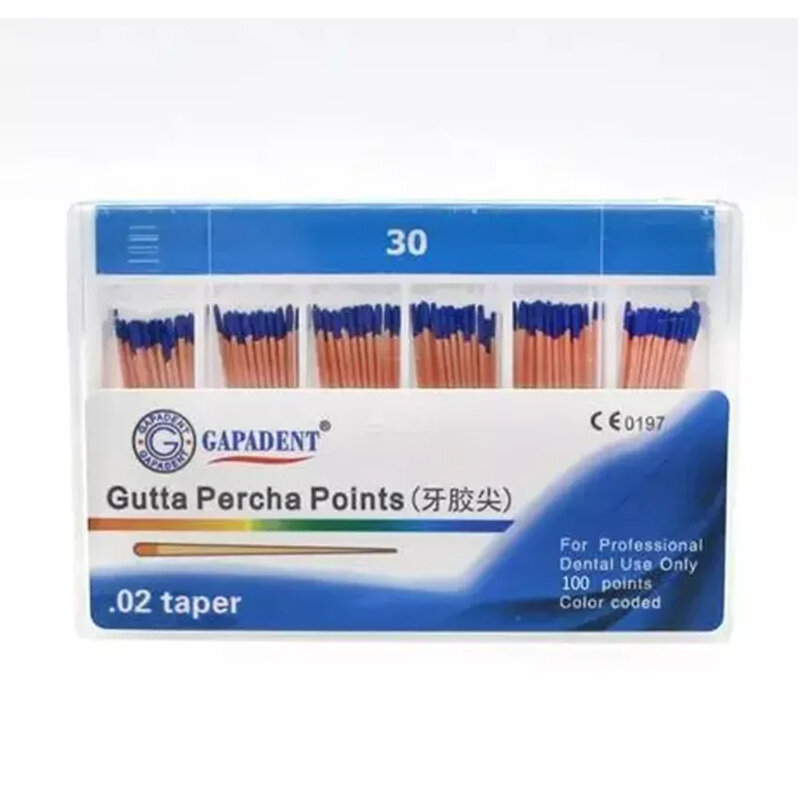 Ponto dental flexível do papel do Gutta Percha, boa qualidade, 02/04rd tamanhos