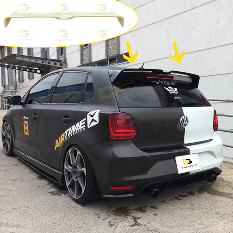 V.W Polo MK5 and MK5.5 2009 - 2017 Oettinger Style Rear Spoiler Wing Extension Painted or Raw Surface High Quality ABS Plastic