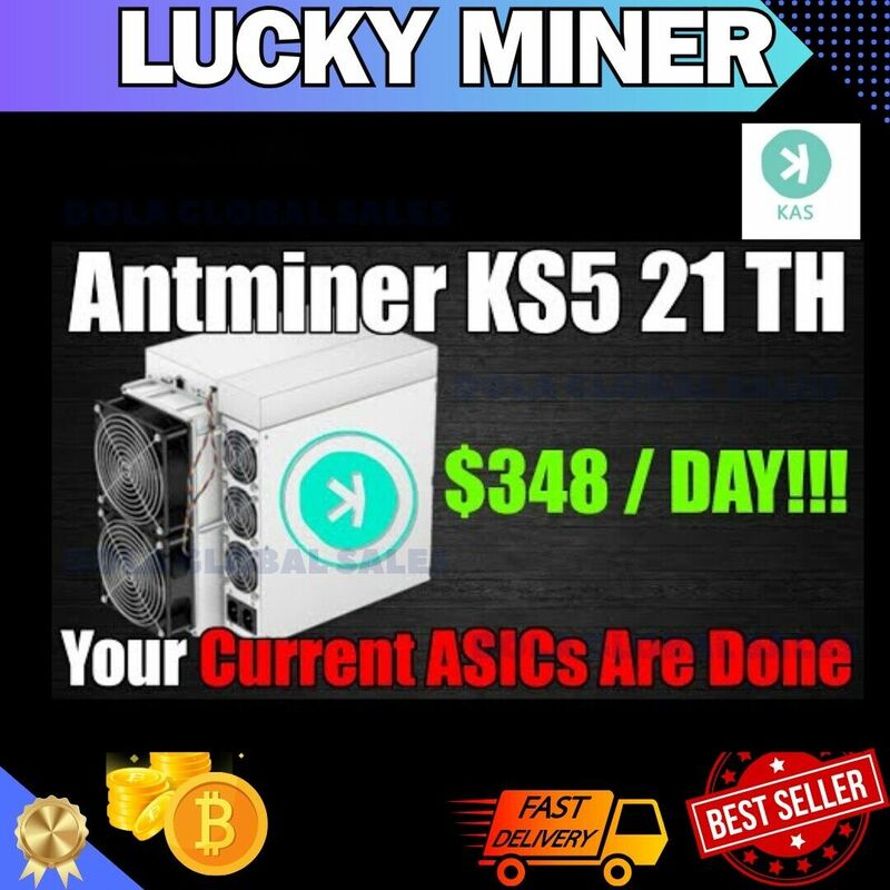 Bitmain Antminer KS5 Asic Miner, 20Th, 3000W, Kaspa, Novo