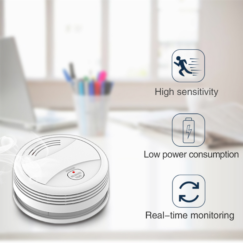Cpvan Tuya Rookmelder Wifi Draadloze Smart Leven Brandalarm 95dB Sound Alert Home Security Bescherming App Push Rook Sensor