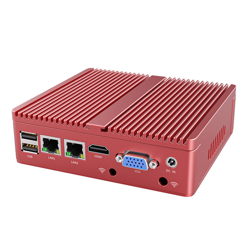 IKuaiOS-Mini contrôleur industriel IPC sans ventilateur, collecte de données IoT, UbunaryRed Hat, Windows 2x1G LAN, 2xCOM, RS232, RS485, G30 Red, 1090-12