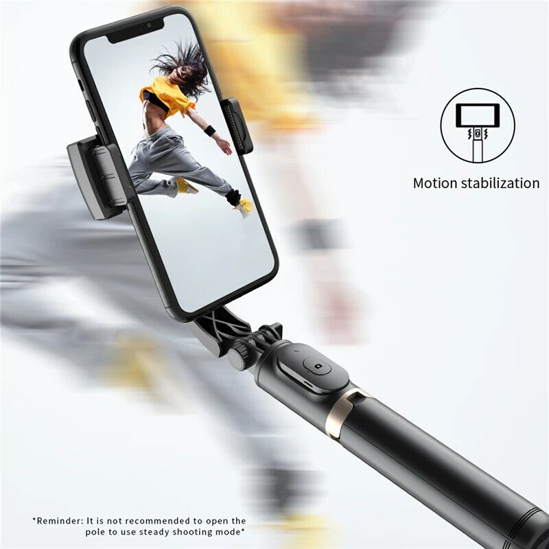 Roreta-Gimbal Stabilizer Selfie Stick, dobrável, tripé sem fio, obturador Bluetooth, monopé para IOS, Android, novo, 24