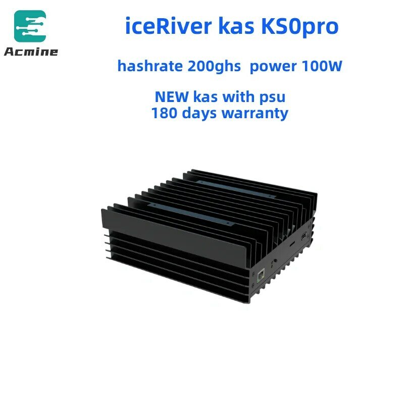 CR BUY 10 GET 6 FREE New IceRiver KS0 Pro Miner KASPA Miner 200G 100w With Original PSU