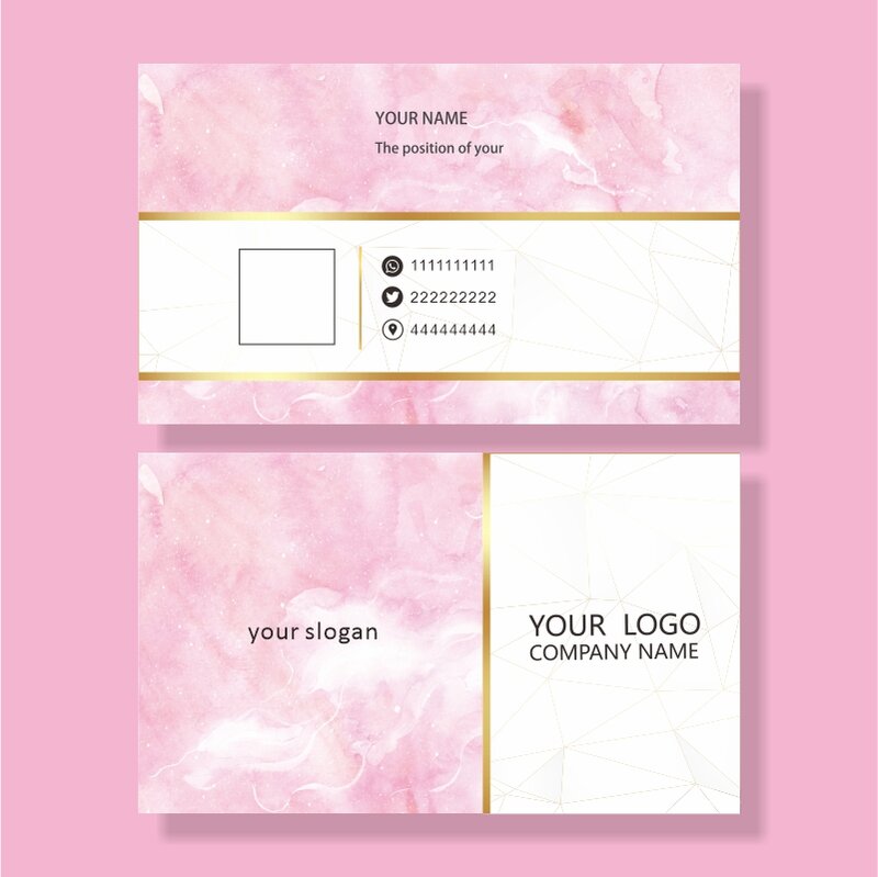 Cartões de visita personalizados, Impressão dupla face, Logotipo personalizado para pequenas empresas, Convite do casamento, Obrigado cartões