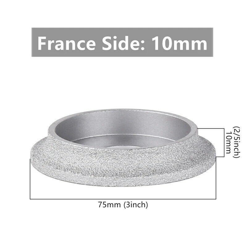 Free Shipping France Side 10/15/20/25/30/35/40mm Vacuum Brazed Diamond Angel Grinder Hand Profile Wheel Bore 22.23mm For Marble
