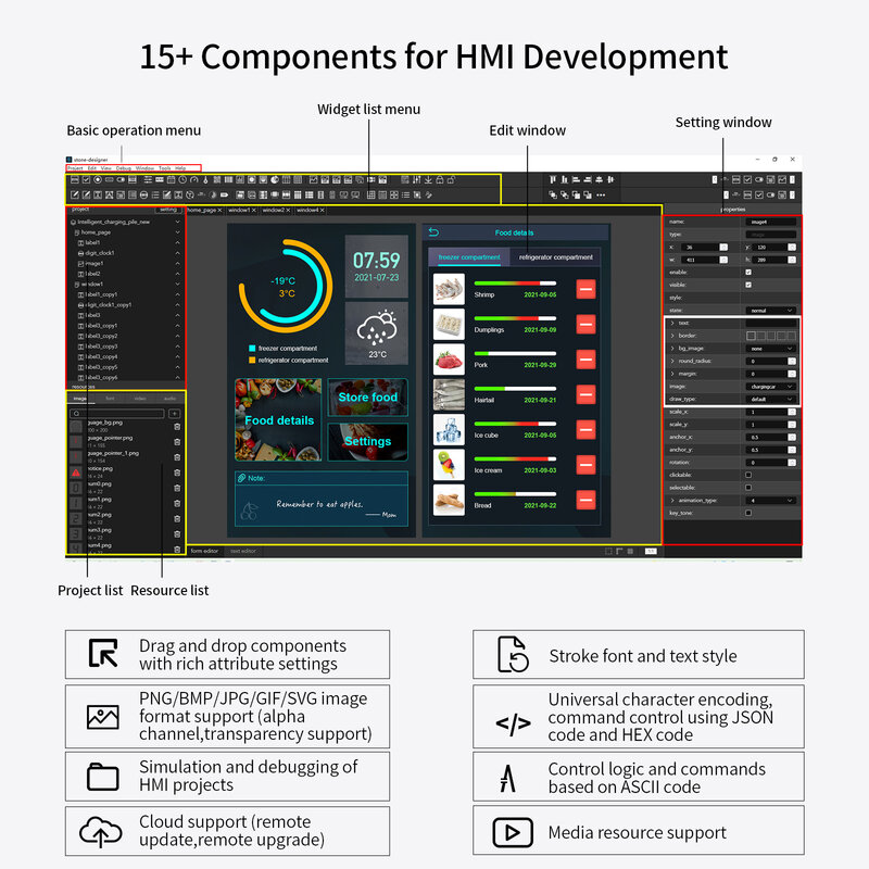 3,5-дюймовый дисплей HMI RS232 RS485 TTL интерфейсный программируемый промышленный сенсорный контроллер