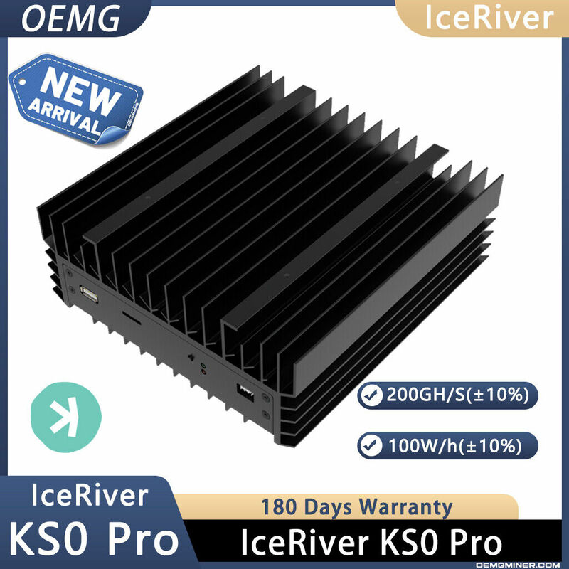 IceRiver KAS KS0 Pro Asic Kaspa Miner 200GH/S con PSU, envío por DHL