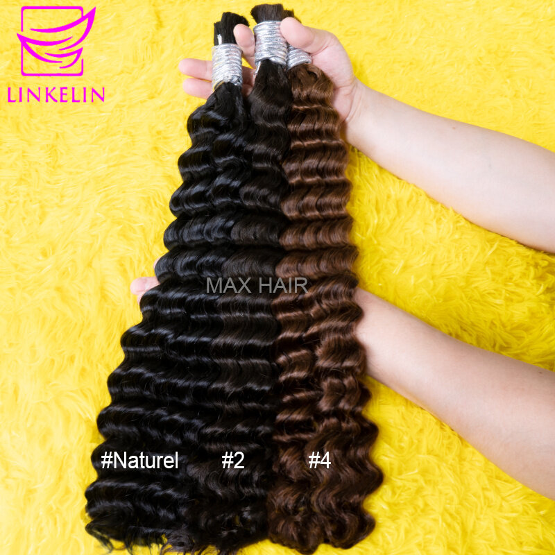 Penyambung rambut manusia massal untuk kepangan 4 27 rambut manusia gelombang dalam pirang Ombre bundel tanpa sambungan untuk ekstensi rambut wanita