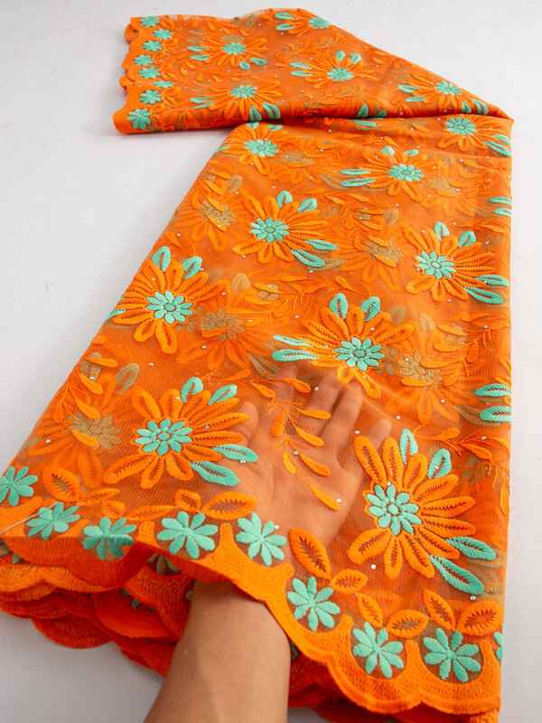 Африканская французская сетчатая кружевная ткань 2023, высококачественный Нигерийский Африканский тюль, сетчатая кружевная ткань для женщин, вечерние женские платья, TY3596