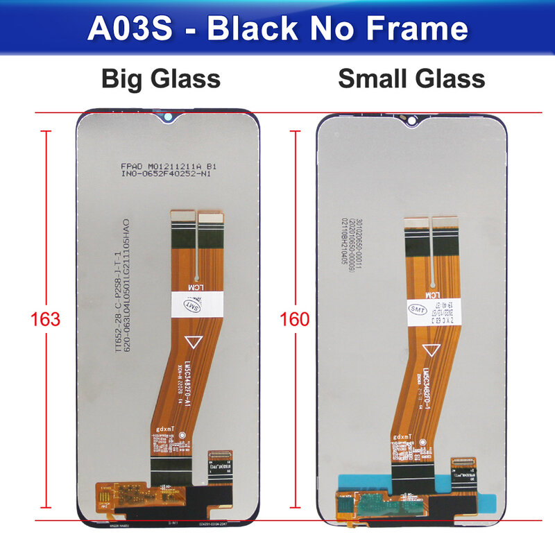 ЖК-дисплей 6,5 дюйма a03s для Samsung A037F, A037M, A037G, A037U, A037W, сменный сенсорный экран с цифровым преобразователем в сборе
