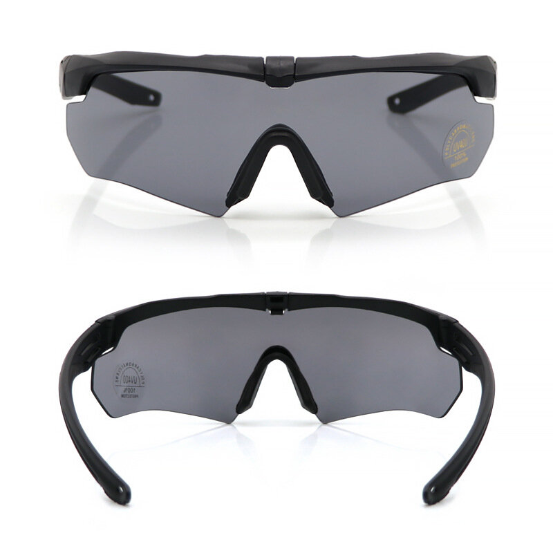 Neue polarisierte taktische Brille 3 Linsen Set Kletter brille Outdoor Sport wind dichte staub dichte Schutzbrille Brille