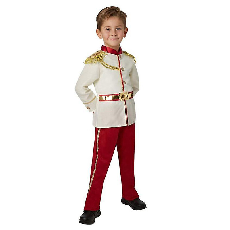 Kids Cinderella Medieval Royal Outfit Cosplay Boys Prince Charming Child Halloween Costume