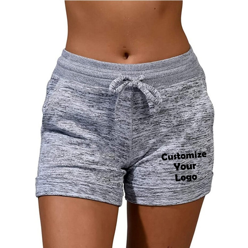 Personalizado verão womens bottoming shorts de secagem rápida calças de yoga esportes casuais cintura alta cordão estiramento shorts fitness sho