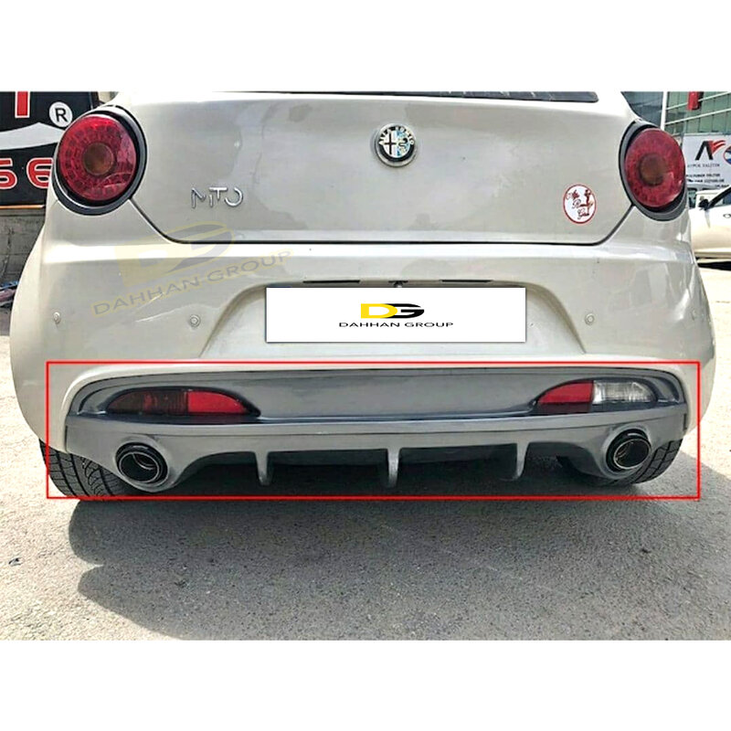 A.lfa Romeo Mito 2008 - 2018 Rear Bumper Diffuser Wing Spoiler Race Sporty Kit Raw or Painted High Quality Fiberglass Material