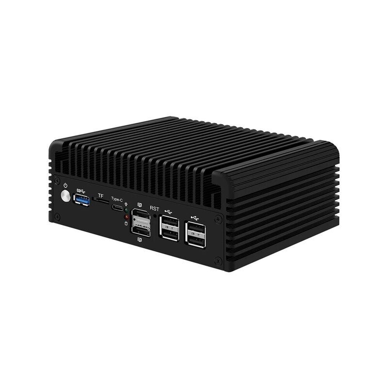 HUNSN-dispositivo Micro Firewall, Mini PC,Intel N100/N200/N305,RJ46,Router PC,VPN, 6xintel 2.5GbE I226-V,2HDMI2.1,TF, tipo C