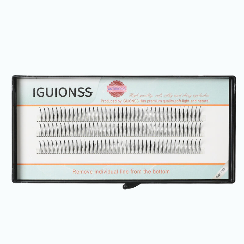 IGUIONSS 120 bundles New A Shape Premade Volume False Eyelashes Extension Natural Cluster Long Lasting Easy to apply DIY Eye