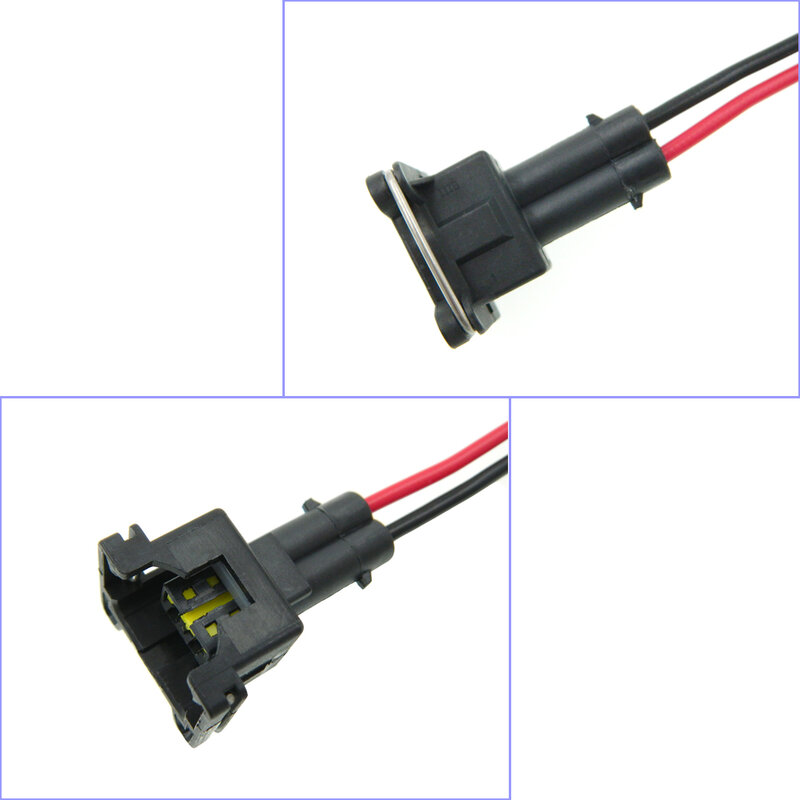 Fuel Injector Connector Fiação Plugs Clips, Impulsionar a válvula solenóide, Fit EV1, OBD1, Pigtail Cut e Splice, 440cc, 650cc, 850cc, 1000cc, x5/10