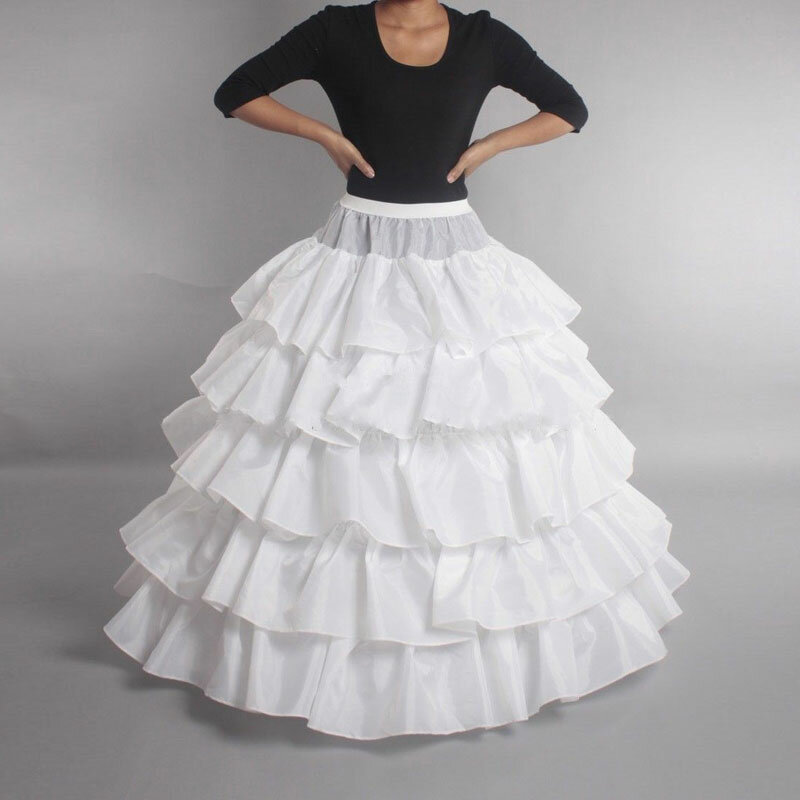 Beauty-Emily 2022 Rok Bola Lingkar Besar 6 "untuk Gaun Pengantin Rok Bawahan Putih Crinoline Aksesori Pernikahan Anágua Crinolina