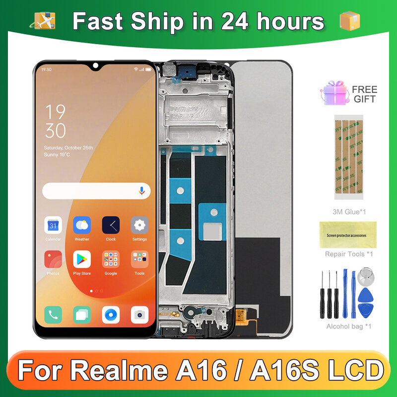 Voor Ori Oppo A 16S 6.52 ''Voor Oppo A16 Cph2269 Cph2271 Lcd-Scherm Touchscreen Digitizer Assemblage Vervanging