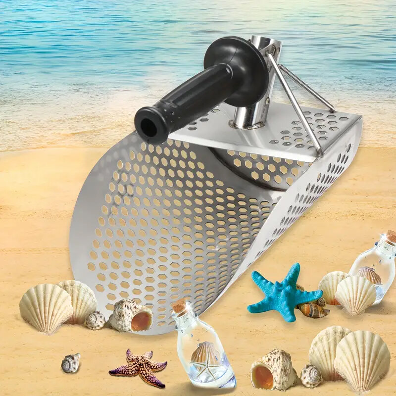Poignée de pelle à sable pour adultes, accessoires de détection de métaux, tamis à sable, outil de chasse et de creusement à la plage, 1 pièce