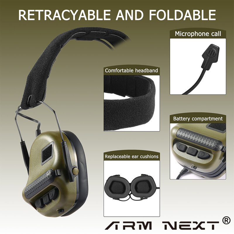 Auriculares tácticos con reducción de ruido, audífonos de comunicación, intercomunicador, versión de casco, captura, venta