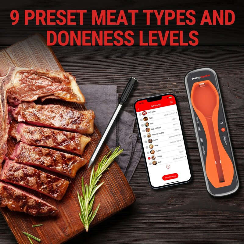 ThermoPro TP960 Wireless 150M Bluetooth-connected Phone APP Backlight Digital BBQ Oven Meat Thermometer For Kitchen Cooking