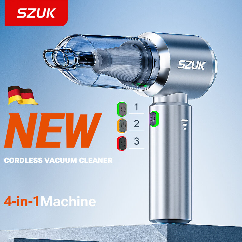 SZUK-Mini Aspirador Portátil para Carro, Máquina de Limpeza Poderosa, Sucção Forte, Portátil para Carro, Limpador Sem Fio, Eletrodoméstico