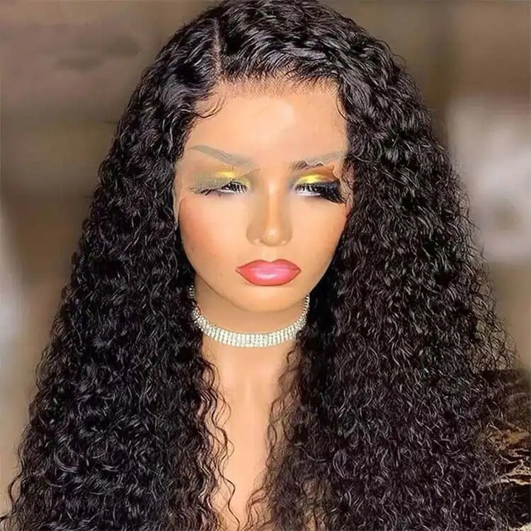Kinky Curly Hair 5x5/4x4 HD Lace Closure Wigs Glueless Human Hair Wigs Transparent Closure Wig
