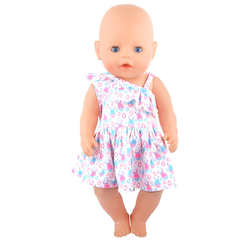Neue Nette Liebe Kleid Für 43cm Baby Neue Geboren Puppe Katze Kleidung Rock Für Amerikanischen 18 Zoll Mädchen, unsere Generation,Zapf Puppe Festival