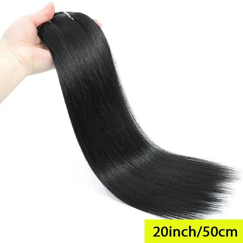 Klip lurus dalam ekstensi rambut manusia ekstensi rambut lurus Brasil dalam Ekstensi klip kepala penuh ekstensi rambut untuk wanita 120g/set