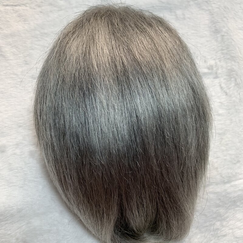 Perucas retas do laço para homens, peruca do cabelo humano, 8x10, 1b80, sistema da substituição do cabelo