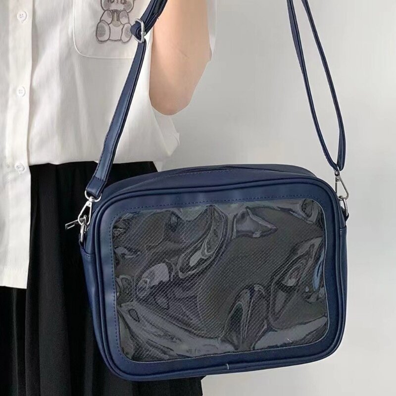 Cute-Lolita portemonnee-satchel meisje Ita Bag dames transparante crossbody tas