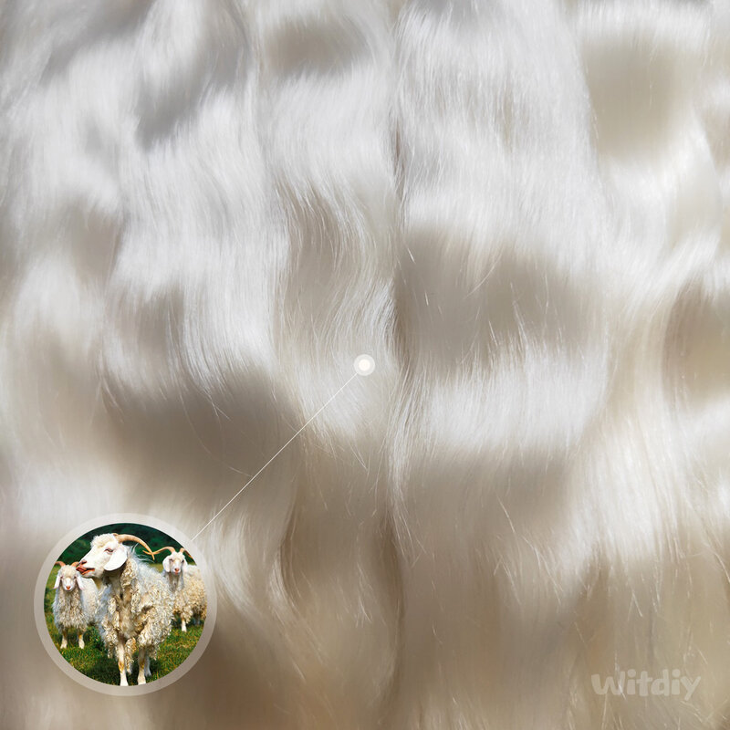 "천연 곱슬 머리" Witdiy 브랜드 개조 인형 가발, 모헤어, lanugo 머리처럼 부드럽고 안전한 염료 사용, 자유로운 느낌