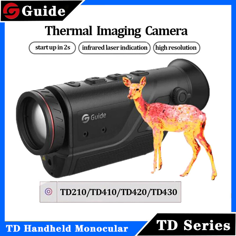 TD210 Guide Monocular de imagen térmica para caza, telescópico infrarrojo profesional TD430, TD420, TD410, visión nocturna