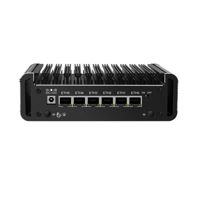 HUNSN Micro Firewall Appliance,Mini PC,Intel N100/N305,RJ47,Router PC,pFsense Plus,VPN,6xIntel 2.5GbE I226-V,2HDMI2.1,TF,Type-C