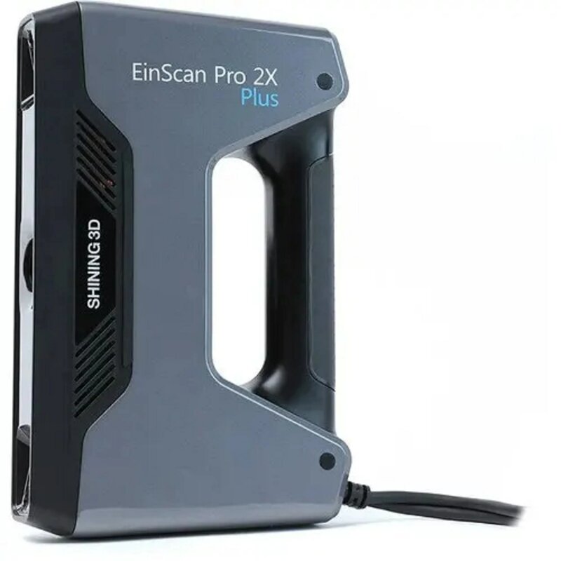 Scanner 3D portátil com borda sólida brilhando, Pro 2X Plus Edition, Novo