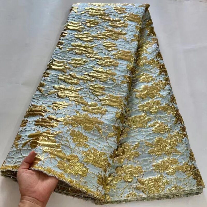 2024 kualitas tinggi bordir kain renda Afrika Terbaru kain Jacquard brokat kain renda Nigeria Prancis Tulle untuk gaun
