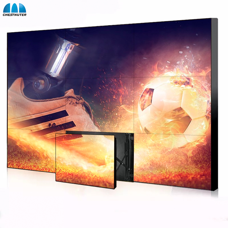 High Quality price super slim 55 inch Lcd video wall  advertising display for supermarket, video wall digital signage