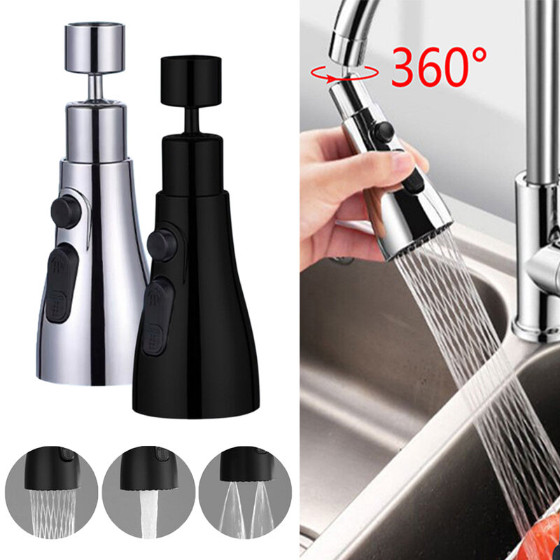 360 estensione del rubinetto rotante rubinetto da cucina universale rubinetto da cucina con lavaggio forte 3 modalità rubinetto dell'acqua regolabile gadget da cucina
