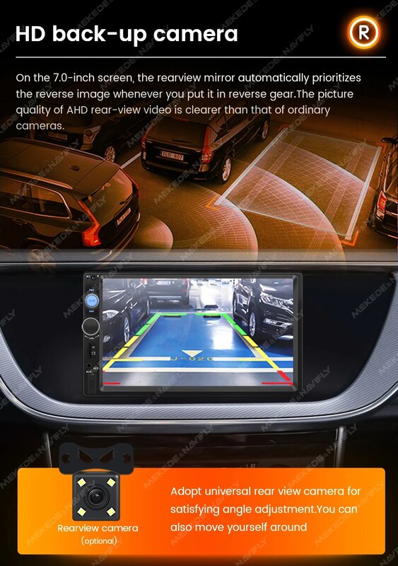 Автомобильный центральный мультимедийный Универсальный Автомобильный MP5-плеер аудио AUX TF FM видео зеркальная связь камера 2Din автомобильное Стерео Радио авторадио
