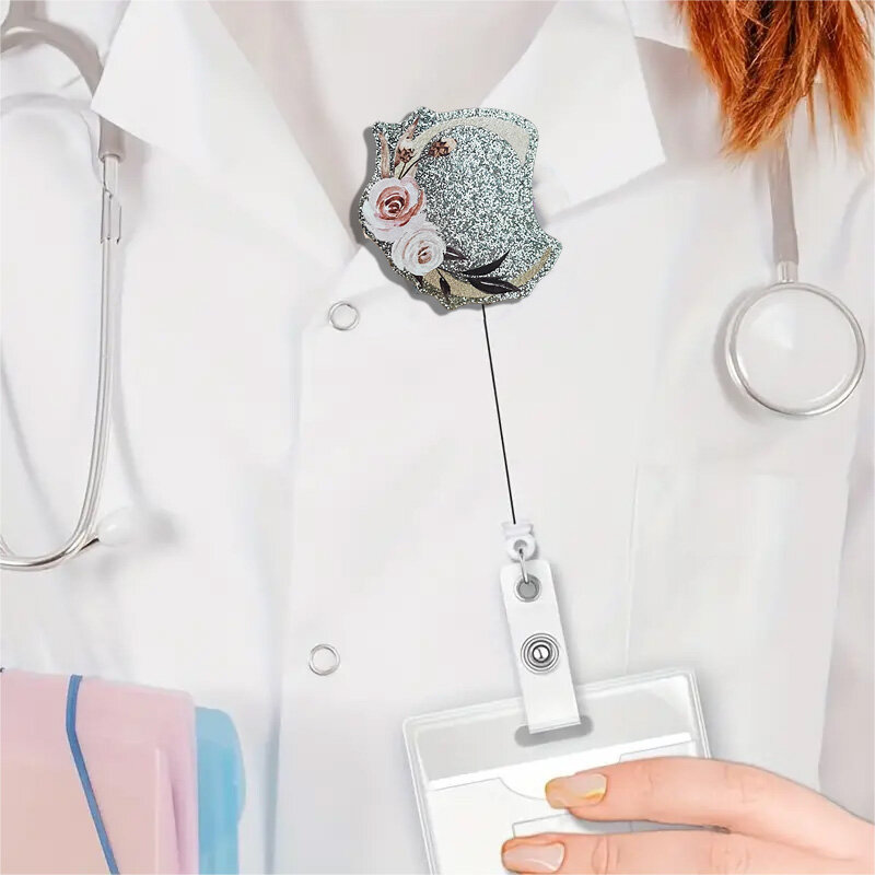 Etykieta z kołowrotkiem pielęgniarki chowane kształty liter, pokrowiec na karty zwijany kabel świetny prezent dla przyjaciela, można wykorzystać do kolekcji